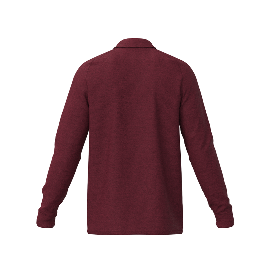 Mizuno Mizuno Melange L/S Polo Burgundy